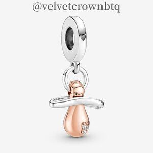 Pandora Baby Pacifier Dangle Charm|Two-tone